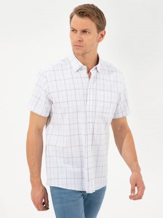 پیراهن آستین کوتاه مردانه خاکی روشن پیرکاردین