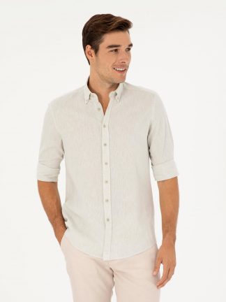 پیراهن مردانه سبز پیرکاردین