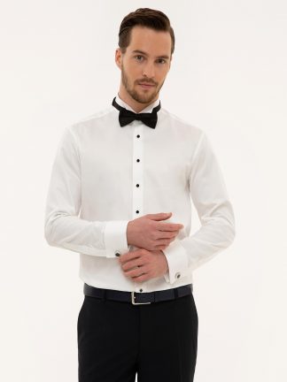 پیراهن رسمی مردانه بژ پیرکاردین