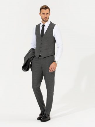 کت و شلوار مردانه خاکستری تیره پیرکاردین