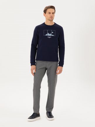 شلوار راحتی مردانه خاکستری تیره پیرکاردین