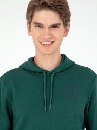 هودی مردانه سبز تیره یو اس پولو