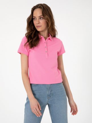 پولوشرت زنانه صورتی پیرکاردین