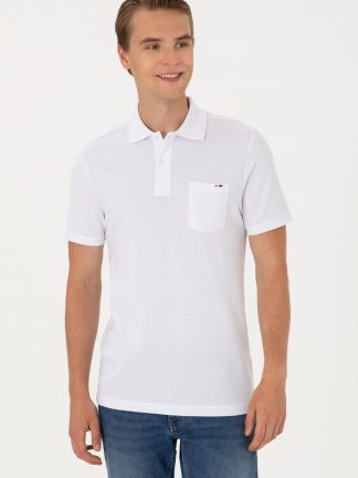 پولوشرت مردانه سفید یو اس پولو