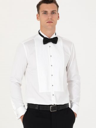 پیراهن رسمی مردانه سفید پیرکاردین