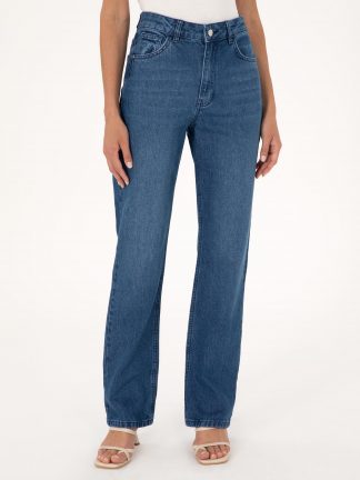 شلوار جین راسته زنانه آبی پیرکاردین