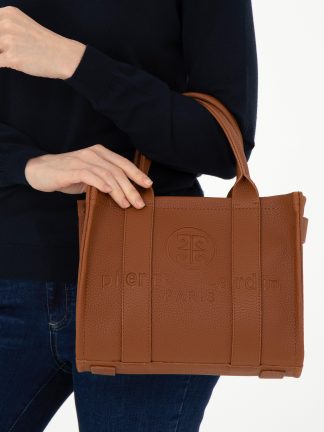 کیف دوشی زنانه قهوه ای پیرکاردین