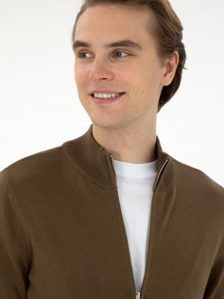 ژاکت مردانه خاکی روشن یو اس پولو