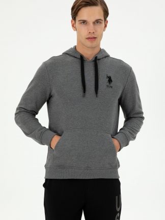 هودی مردانه خاکستری تیره یو اس پولو