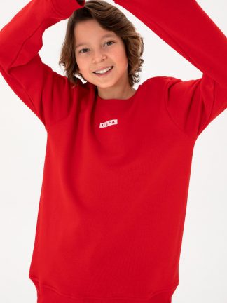 سویشرت پسرانه قرمز یو اس پولو