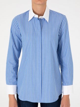 شومیز زنانه آبی پیرکاردین