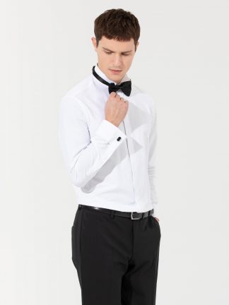 پیراهن رسمی مردانه سفید پیرکاردین