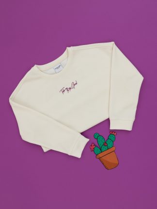 سویشرت دخترانه کرم یو اس پولو