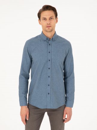 پیراهن مردانه آبی پیرکاردین