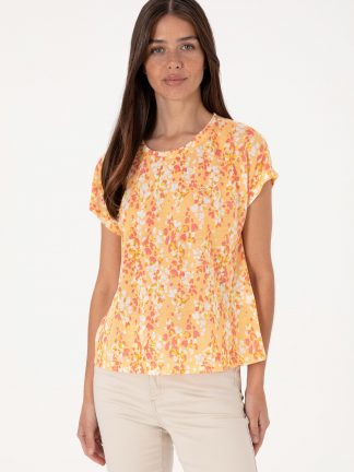 تیشرت زنانه خربزه ای یو اس پولو