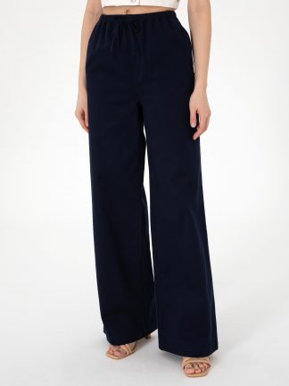 شلوار پارچه ای زنانه سرمه ای پیرکاردین