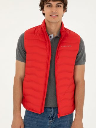 جلیقه ورزشی مردانه قرمز یو اس پولو