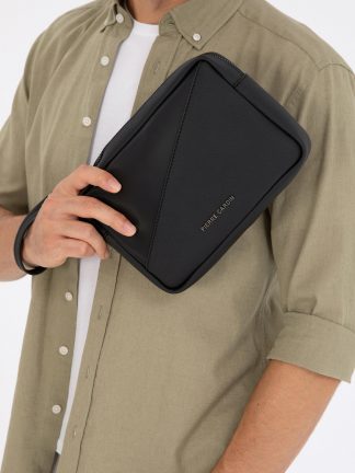 کیف مردانه مشکی پیرکاردین