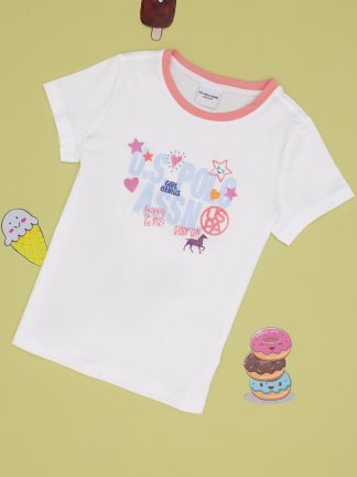 تی شرت دخترانه سفید یو اس پولو