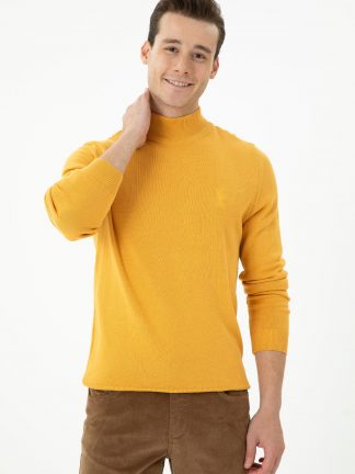 پلیور مردانه خردلی یو اس پولو