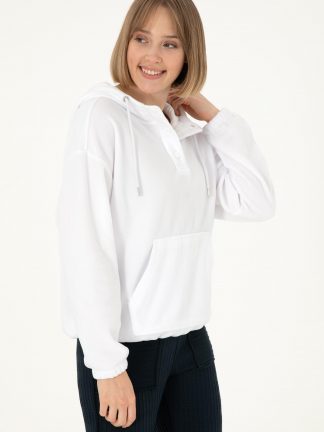 هودی زنانه سفید یو اس پولو