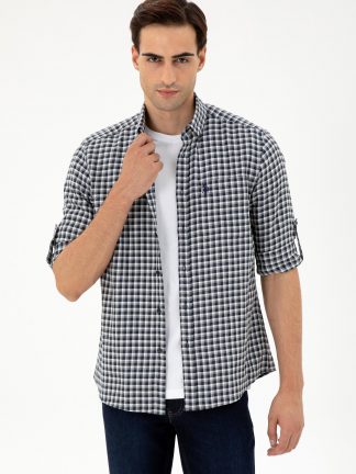 پیراهن مردانه سرمه ای یو اس پولو