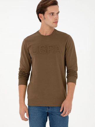 سویشرت مردانه خاکی روشن یو اس پولو