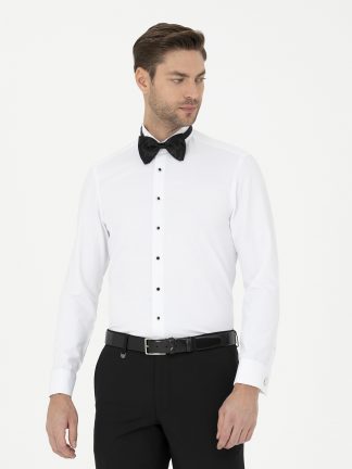 پیراهن رسمی مردانه سفید پیرکاردین