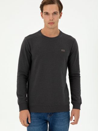 سویشرت مردانه خاکستری تیره یو اس پولو