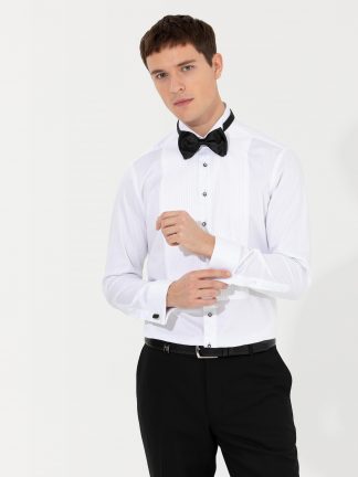 پیراهن رسمی مردانه سفید پیرکاردین