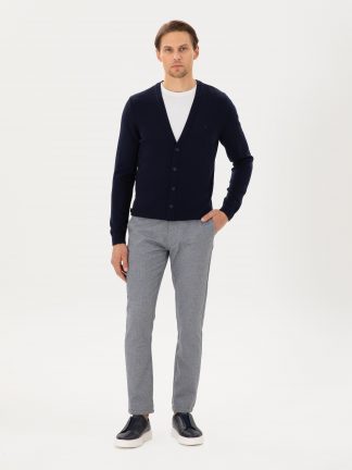 شلوار کتان مردانه آبی لاجوردی روشن پیرکاردین