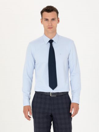 پیراهن رسمی مردانه آبی روشن پیرکاردین