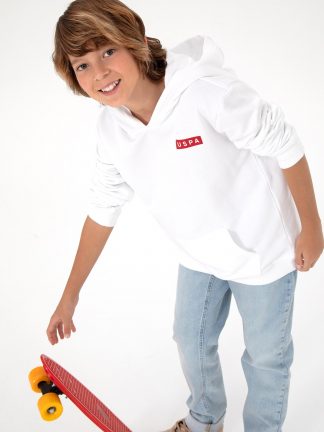 هودی پسرانه سفید یو اس پولو