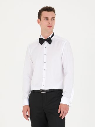 پیراهن رسمی مردانه سفید پیرکاردین