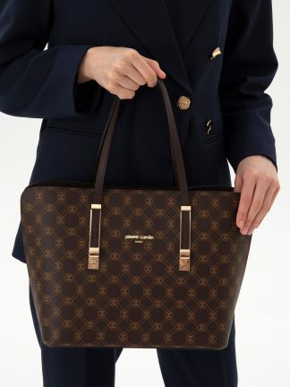 کیف دوشی زنانه قهوه ای پیرکاردین