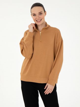 سویشرت زنانه شتری پیرکاردین