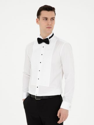 پیراهن رسمی مردانه سفید پیرکاردین