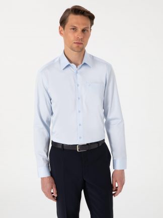 پیراهن رسمی مردانه آبی روشن پیرکاردین