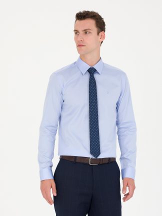 پیراهن رسمی مردانه آبی تیره پیرکاردین