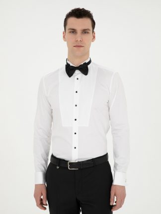 پیراهن رسمی مردانه سفید پیرکاردین