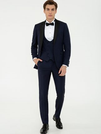 کت و شلوار مردانه سرمه ای کاشارل