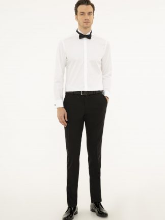 پیراهن رسمی مردانه سفید کاشارل