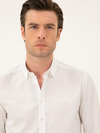 پیراهن مردانه سفید کاشارل