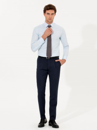 پیراهن رسمی مردانه آبی روشن کاشارل