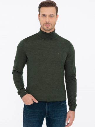 پلیور مردانه خاکی روشن کاشارل