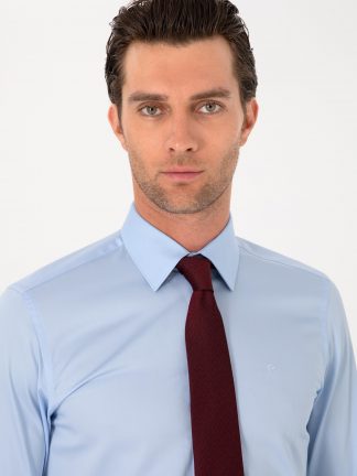 پیراهن رسمی مردانه آبی روشن کاشارل