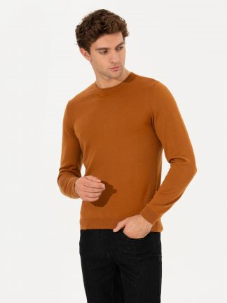 پلیور مردانه دارچینی کاشارل