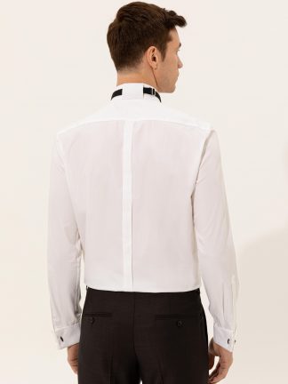 پیراهن رسمی مردانه سفید کاشارل