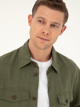 کت مردانه خاکی روشن کاشارل