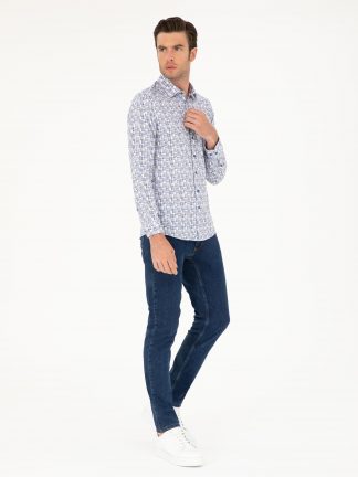 پیراهن مردانه سرمه ای کاشارل